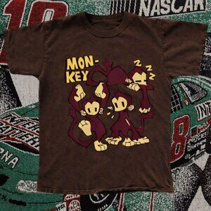 MON-KEY Cartoon Monkeys Graphic Tee